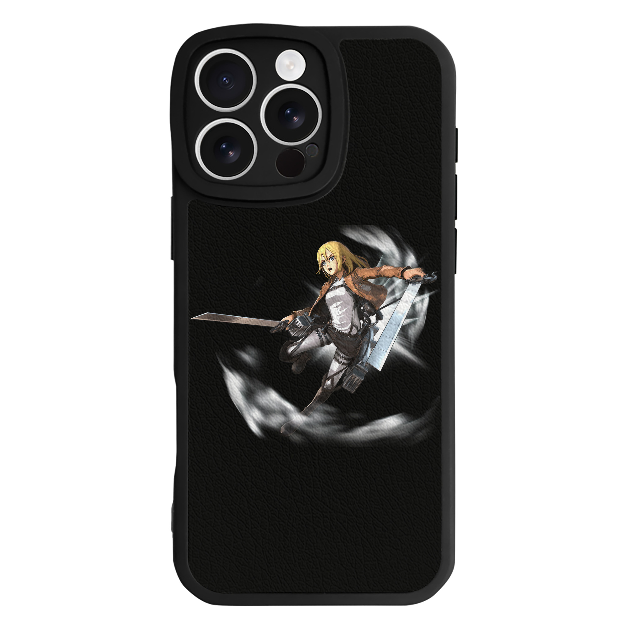 （画像用） 進撃の巨人 クリスタ·レンズ Attack on Titan Christa Lenz 【iPhone 16シリーズ対応】シリコンスマホケース（レザー調） 材質：シリコン